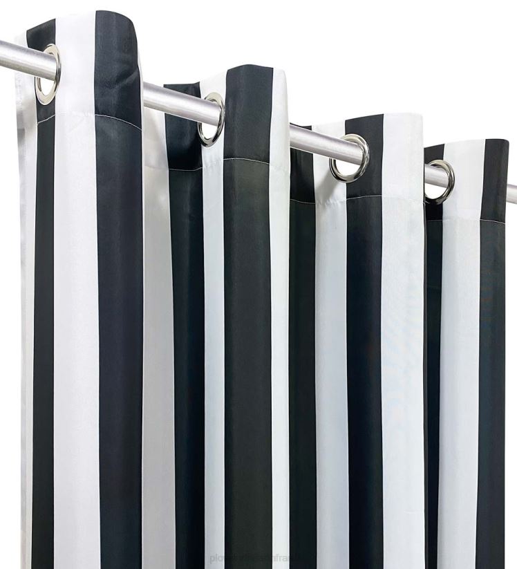 Plow & Hearth articles ménagers rideaux extérieurs rayés de paysage marin 0BNZ1471