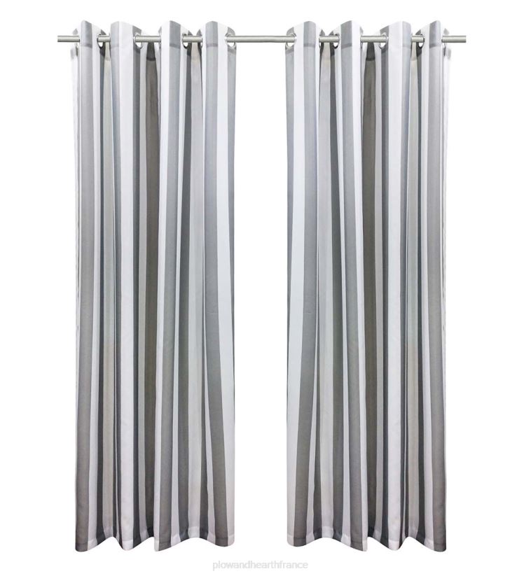 Plow & Hearth articles ménagers rideaux extérieurs rayés de paysage marin 0BNZ1471