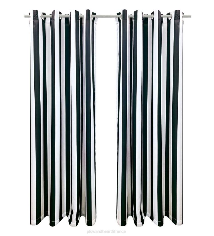 Plow & Hearth articles ménagers rideaux extérieurs rayés de paysage marin 0BNZ1471
