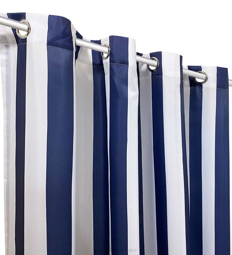 Plow & Hearth articles ménagers rideaux extérieurs rayés de paysage marin 0BNZ1471