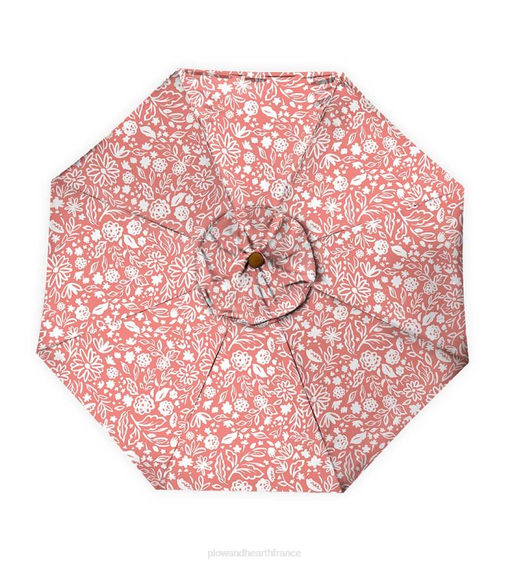 Plow & Hearth articles ménagers parasol de marché classique avec poteau en aluminium, 7' dia. - rouge grange 0BNZ1460