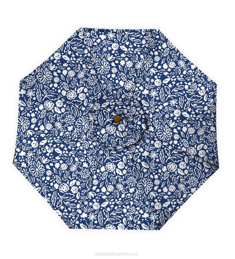 Plow & Hearth articles ménagers parasol de marché classique avec poteau en aluminium, 9' dia. - La marine de minuit 0BNZ1462