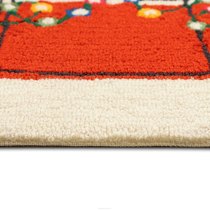 Plow & Hearth articles ménagers Tapis d'accent Happy Howlidays crocheté à la main pour intérieur/extérieur 0BNZ1332