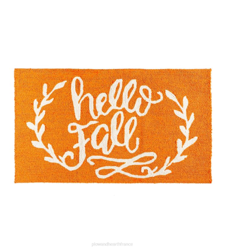 Plow & Hearth articles ménagers Tapis d'automne crocheté intérieur/extérieur, 24" x 42" 0BNZ1387