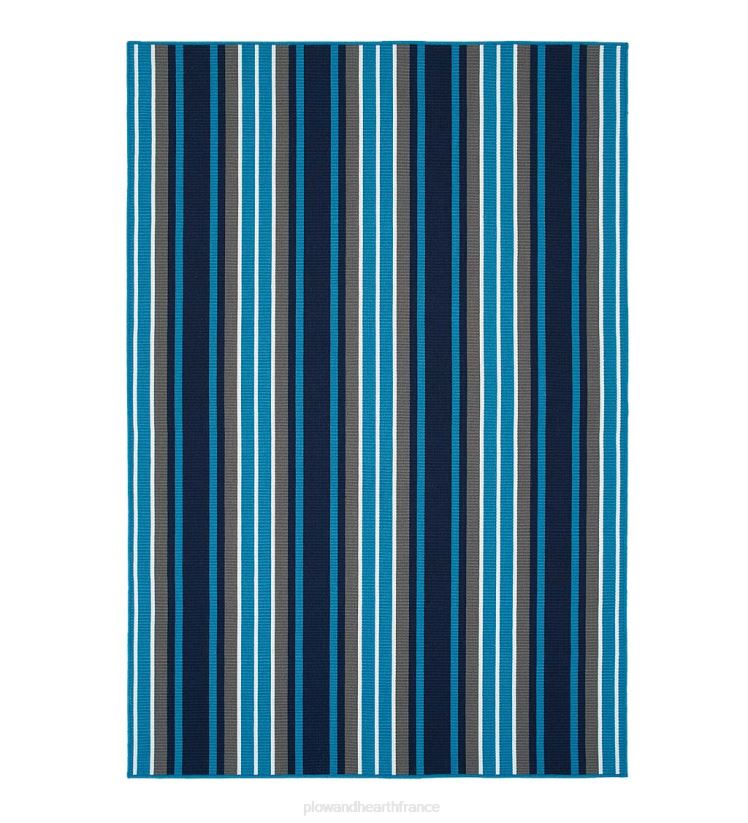 Plow & Hearth articles ménagers Tapis en polyester texturé à rayures Dorset intérieur/extérieur 0BNZ1400