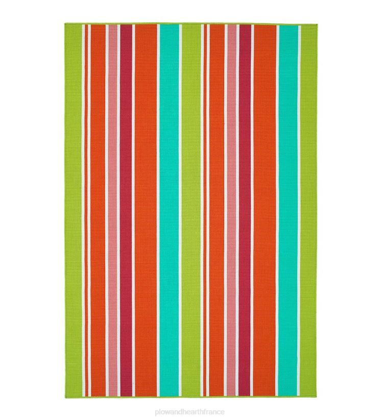 Plow & Hearth articles ménagers Tapis en polyester texturé à rayures Dorset intérieur/extérieur 0BNZ1400