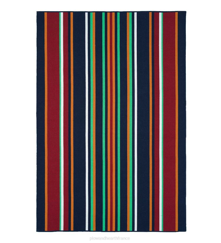 Plow & Hearth articles ménagers Tapis en polyester texturé à rayures Dorset intérieur/extérieur 0BNZ1400