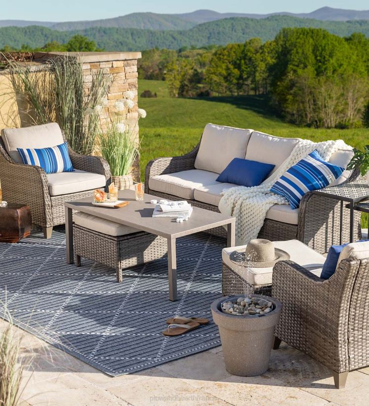 Plow & Hearth articles ménagers Tapis en polypropylène losanges intérieur/extérieur 0BNZ1429