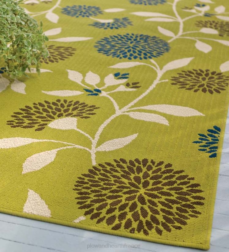 Plow & Hearth articles ménagers Tapis floral intérieur/extérieur en polypropylène Surry 0BNZ1277