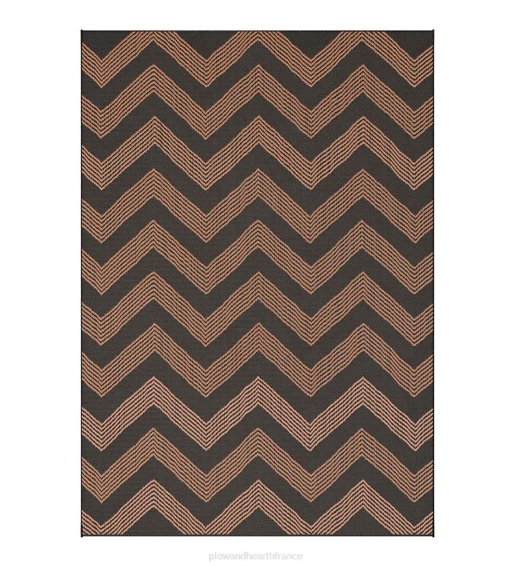 Plow & Hearth articles ménagers Tapis à grand tirage intérieur/extérieur, 5' x 8' - brun 0BNZ1437