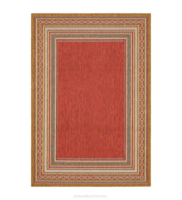 Plow & Hearth articles ménagers Tapis intérieur/extérieur en polypropylène avec bordure la grange 0BNZ1354