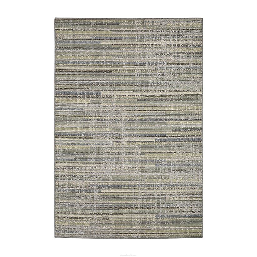 Plow & Hearth articles ménagers Tapis intérieur/extérieur en polypropylène à rayures modernes Riverbend 0BNZ1372