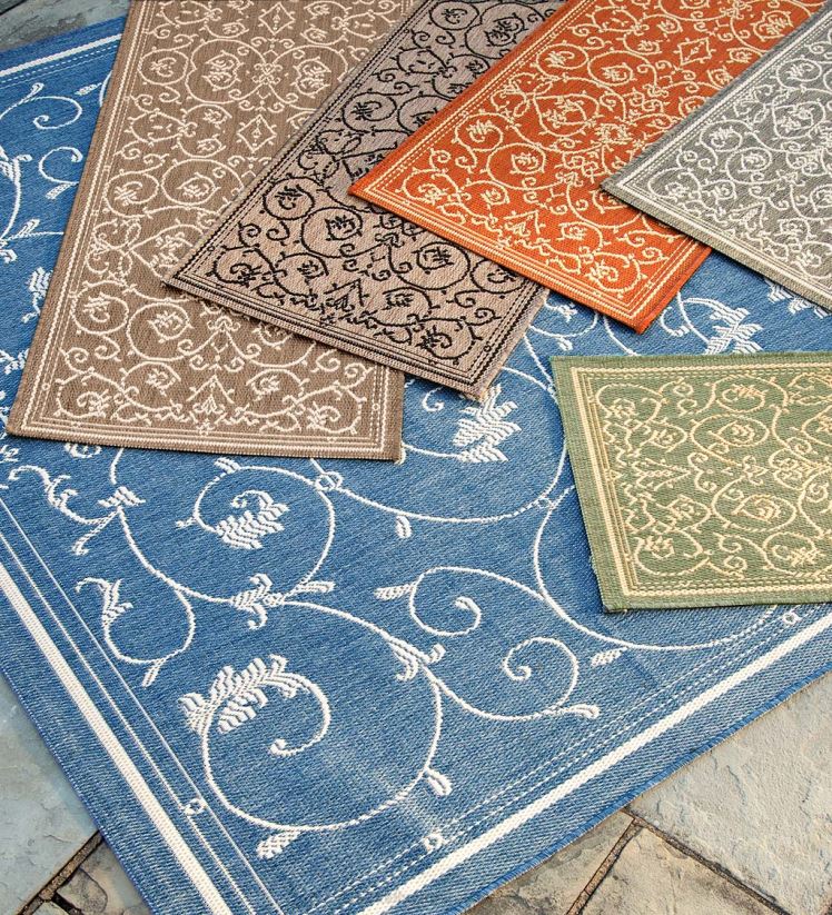 Plow & Hearth articles ménagers Tapis intérieur/extérieur à volutes de véranda 0BNZ1274