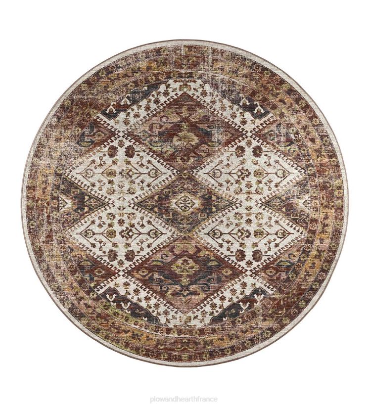 Plow & Hearth articles ménagers Tapis rond arlequin de moulin de tombes d'intérieur/extérieur 0BNZ1353