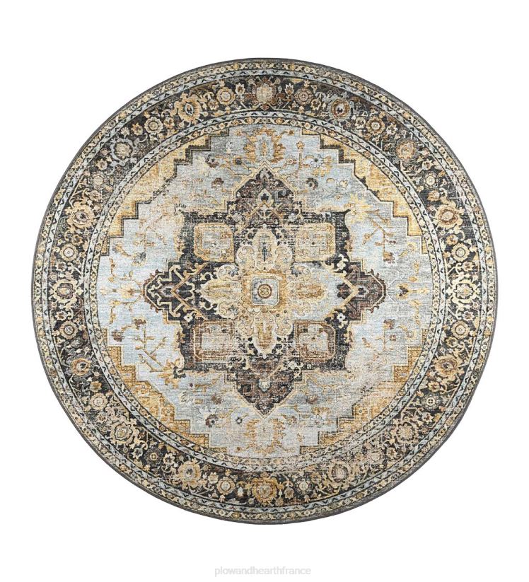 Plow & Hearth articles ménagers Tapis rond à médaillon de moulin de tombes d'intérieur/extérieur 0BNZ1349