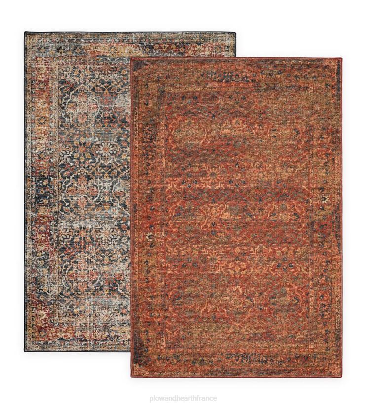 Plow & Hearth articles ménagers Tapis vinyl avec bordure de moulin à tombes intérieur/extérieur 0BNZ1343