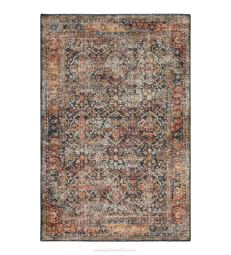 Plow & Hearth articles ménagers Tapis vinyl avec bordure de moulin à tombes intérieur/extérieur 0BNZ1343