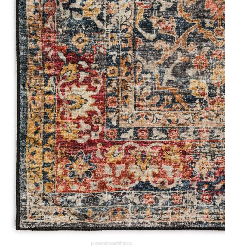 Plow & Hearth articles ménagers Tapis vinyl avec bordure de moulin à tombes intérieur/extérieur 0BNZ1343