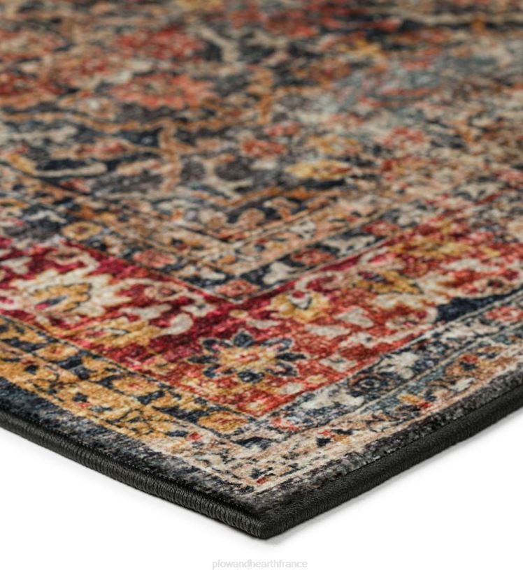 Plow & Hearth articles ménagers Tapis vinyl avec bordure de moulin à tombes intérieur/extérieur 0BNZ1343