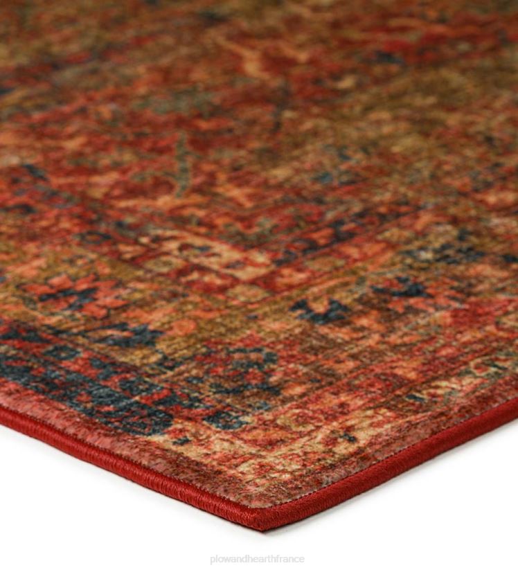 Plow & Hearth articles ménagers Tapis vinyl avec bordure de moulin à tombes intérieur/extérieur 0BNZ1343