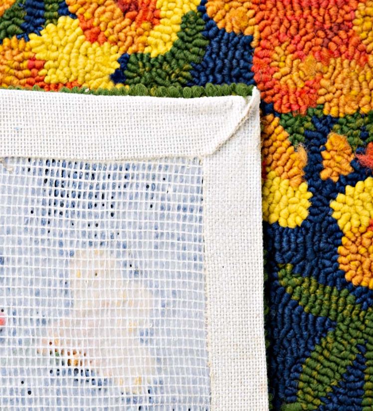 Plow & Hearth articles ménagers Vigne trompette intérieure/extérieure avec tapis décoratif en polypropylène crocheté par un colibri 0BNZ1302