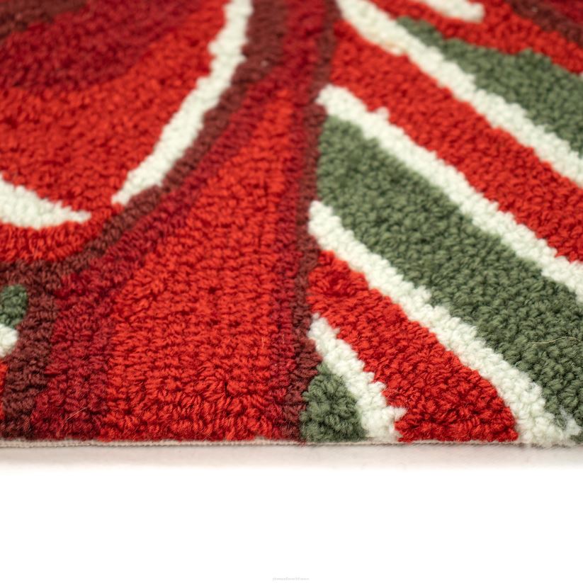 Plow & Hearth articles ménagers tapis d'accent de cadeau de Noël crocheté à la main intérieur/extérieur 0BNZ1334