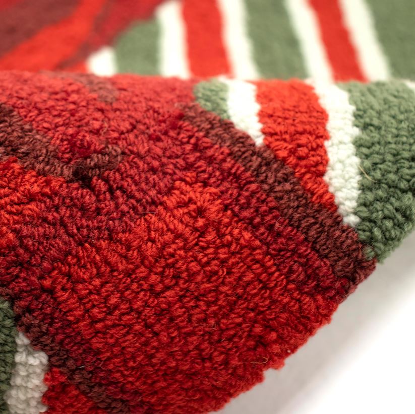 Plow & Hearth articles ménagers tapis d'accent de cadeau de Noël crocheté à la main intérieur/extérieur 0BNZ1334