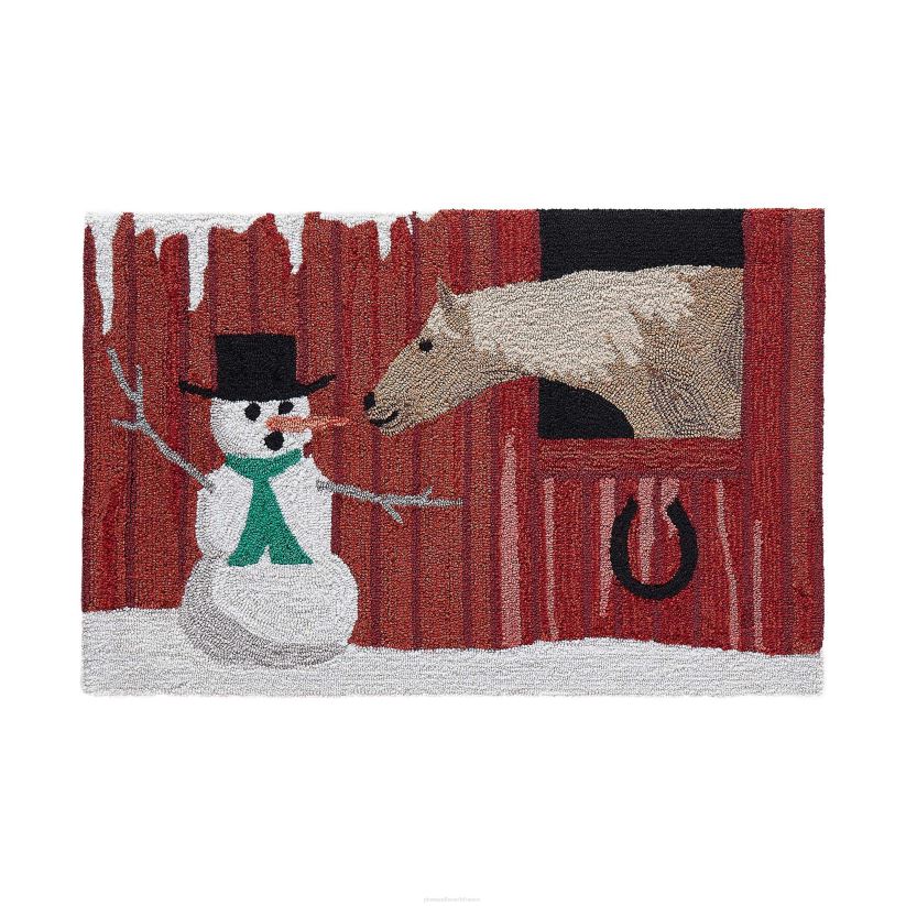 Plow & Hearth articles ménagers tapis d'accent intérieur/extérieur crocheté à la main 0BNZ1328