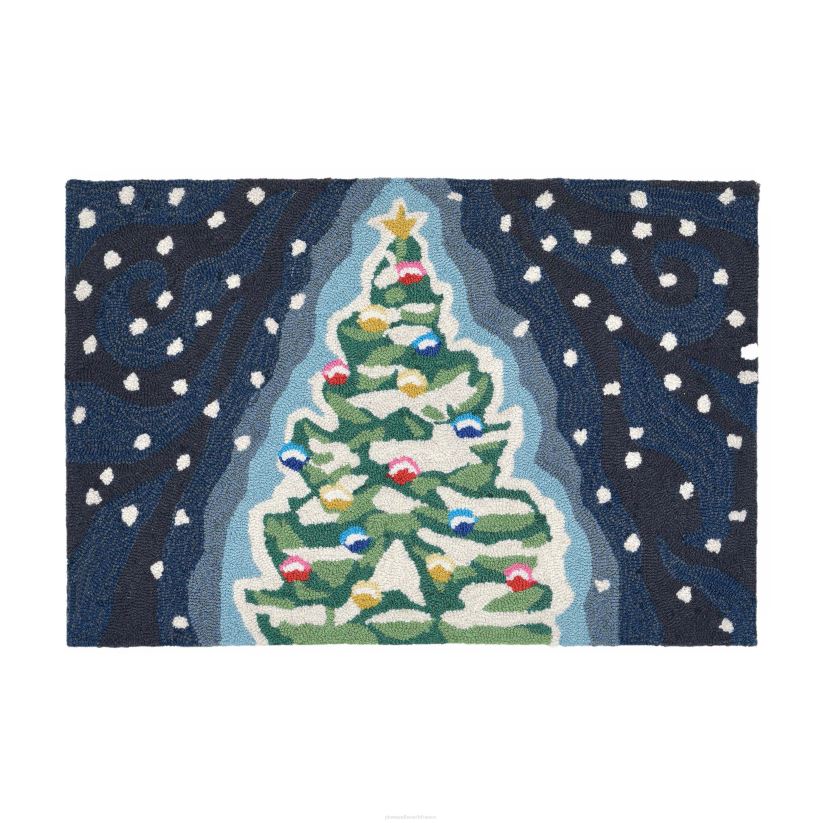 Plow & Hearth articles ménagers tapis décoratif d'arbre de Noël crocheté à la main pour intérieur/extérieur 0BNZ1317