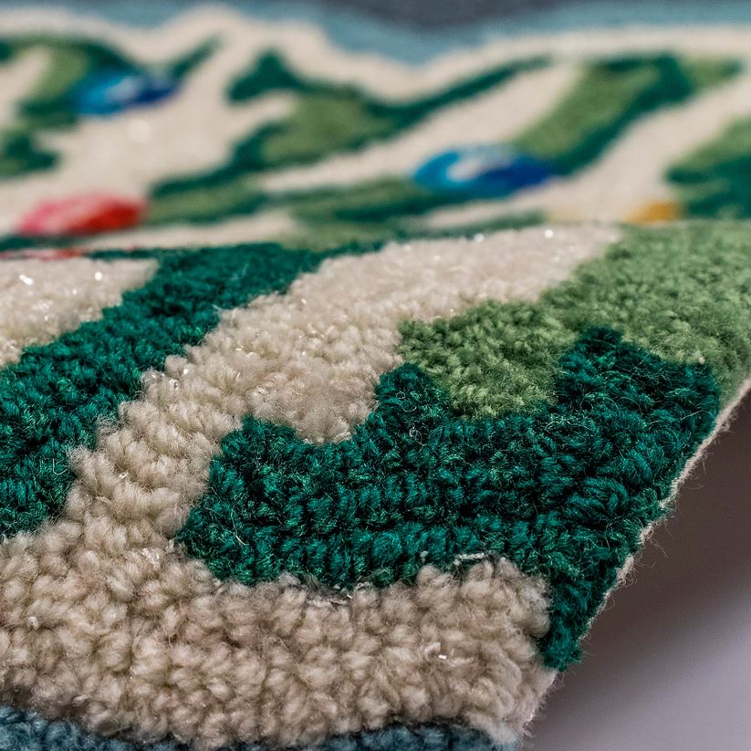 Plow & Hearth articles ménagers tapis décoratif d'arbre de Noël crocheté à la main pour intérieur/extérieur 0BNZ1317