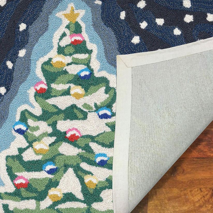 Plow & Hearth articles ménagers tapis décoratif d'arbre de Noël crocheté à la main pour intérieur/extérieur 0BNZ1317