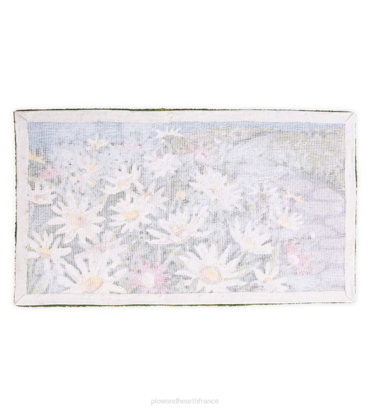Plow & Hearth articles ménagers tapis décoratif en polypropylène crocheté intérieur/extérieur en forme de marguerite 0BNZ1346