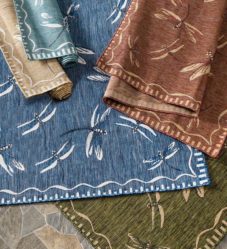 Plow & Hearth articles ménagers tapis libellule intérieur/extérieur 0BNZ1361