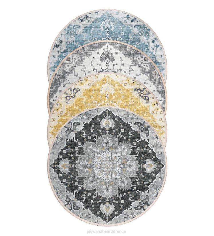 Plow & Hearth articles ménagers tapis rond marietta diamant 0BNZ1357