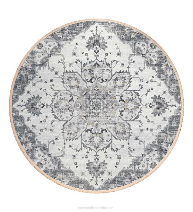 Plow & Hearth articles ménagers tapis rond marietta diamant 0BNZ1357
