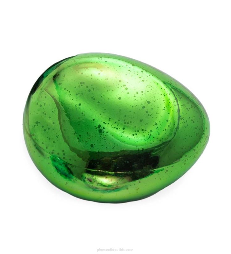 Plow & Hearth articles ménagers Roches de jardin lumineuses décoratives en verre d'art éclairé - vert 0BNZ1680