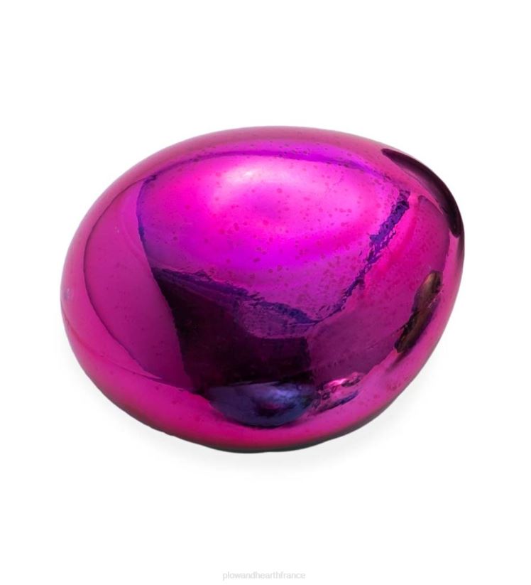 Plow & Hearth articles ménagers Roches de jardin lumineuses décoratives en verre d'art éclairé - vert 0BNZ1680