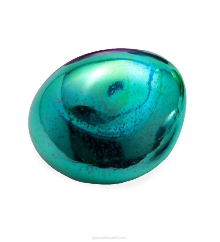 Plow & Hearth articles ménagers Roches de jardin lumineuses décoratives en verre d'art éclairé - vert 0BNZ1680