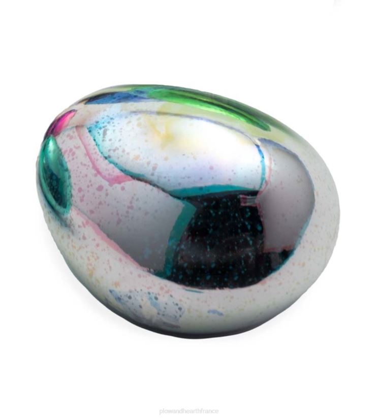 Plow & Hearth articles ménagers Roches de jardin lumineuses décoratives en verre d'art éclairé - vert 0BNZ1680