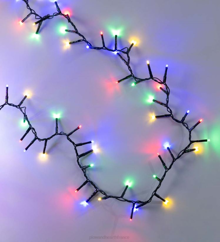 Plow & Hearth articles ménagers Guirlande lumineuse électrique intérieure/extérieure avec 1000 LED multicolores ; 73'l 0BNZ1666