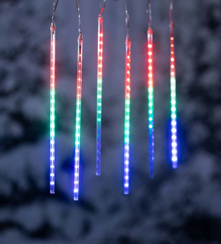 Plow & Hearth articles ménagers Lumières de chasse à glaçons électriques intérieures/extérieures avec LED multicolores 0BNZ1665