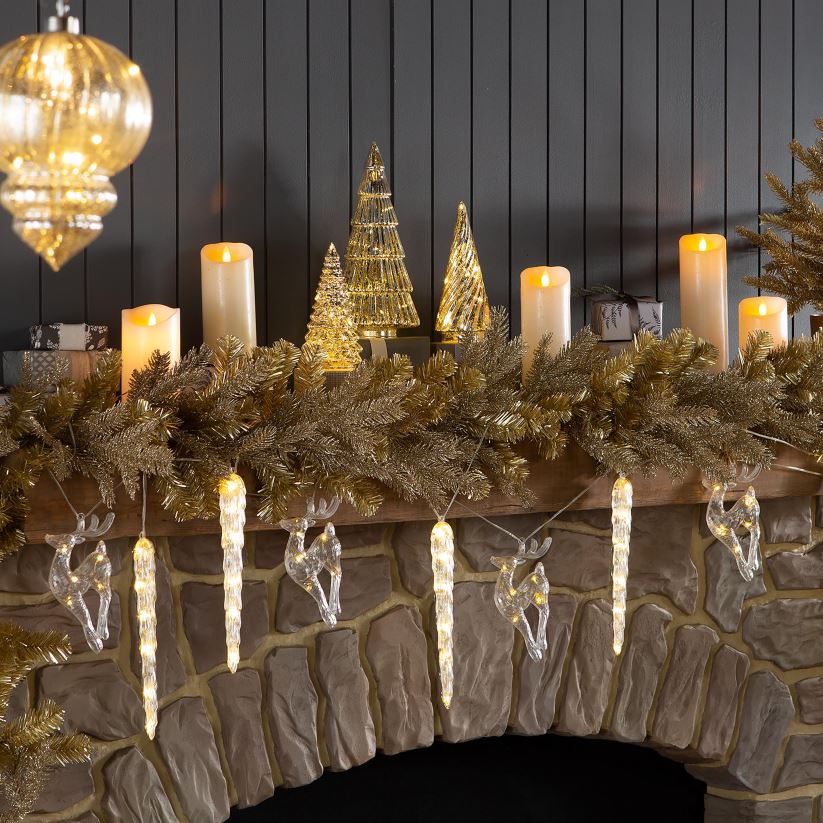 Plow & Hearth articles ménagers guirlandes de cerfs de vacances 0BNZ1660