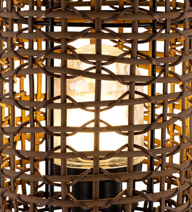 Plow & Hearth articles ménagers lampe de table d'extérieur résistante aux intempéries avec abat-jour tissé 0BNZ1659