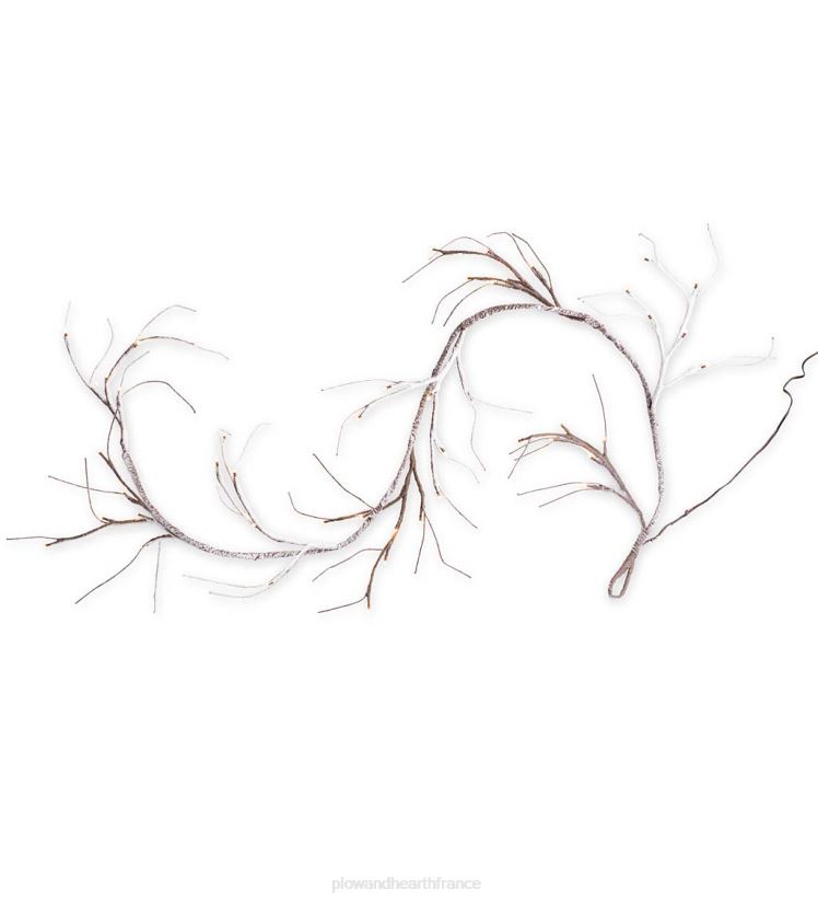 Plow & Hearth articles ménagers Guirlande enneigée intérieur/extérieur avec 48 micro lumières, 5'l 0BNZ1676