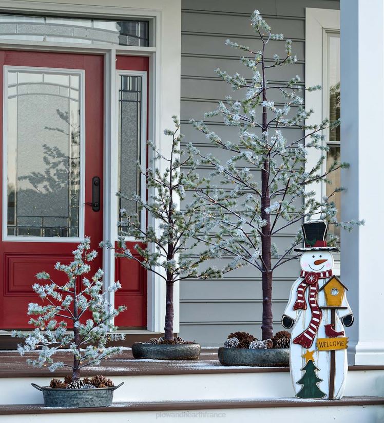 Plow & Hearth articles ménagers Pin enneigé éclairé intérieur/extérieur 0BNZ1670