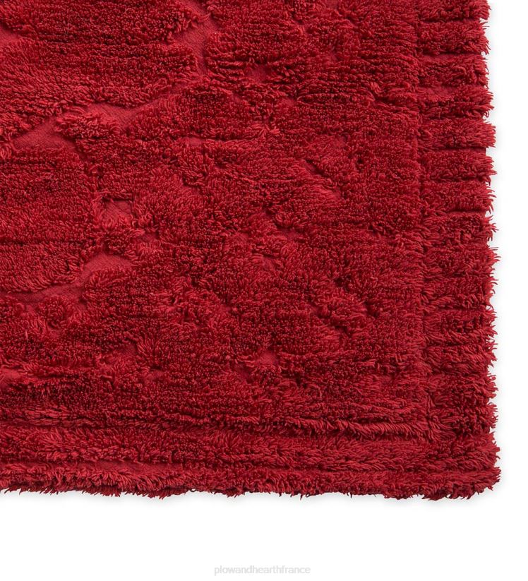 Plow & Hearth articles ménagers Couvre-lit en chenille de coton touffeté Twin Juliet - rouge antique 0BNZ3146