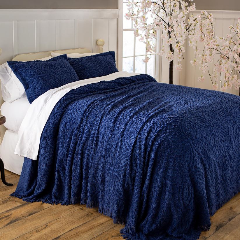 Plow & Hearth articles ménagers Couvre-lit et taies décoratives en chenille touffetée pour alliances 0BNZ2650