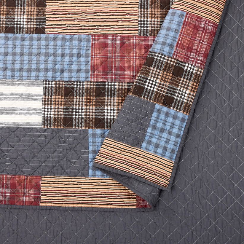 Plow & Hearth articles ménagers Ensemble 3 pièces de courtepointe en coton pour bord de cabine - grand lit/grand lit 0BNZ2653