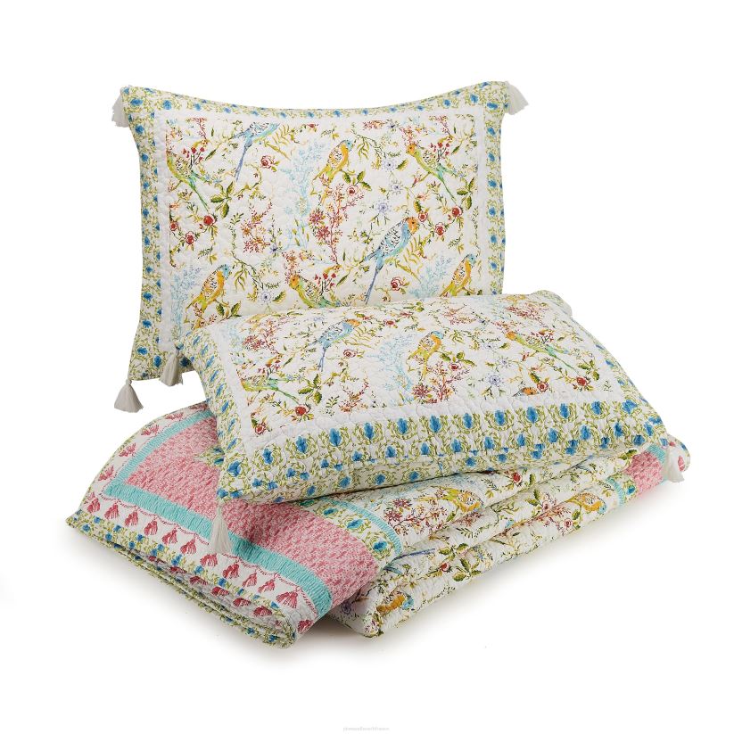 Plow & Hearth articles ménagers ensemble 3 pièces courtepointe en coton ava - complet/grand lit 0BNZ2666