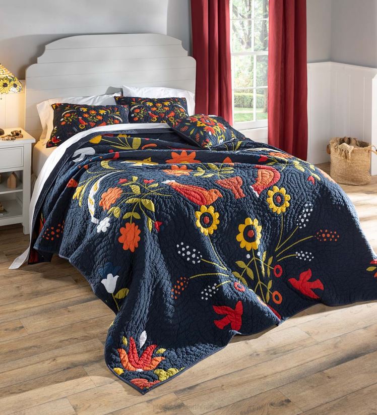 Plow & Hearth articles ménagers ensemble de courtepointe d’art populaire ansley 0BNZ2649